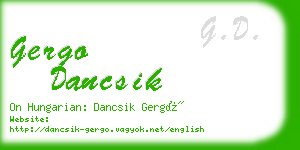 gergo dancsik business card